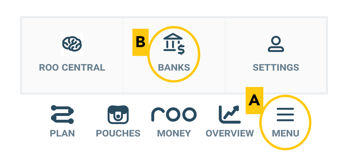 Menu to Banks navigation